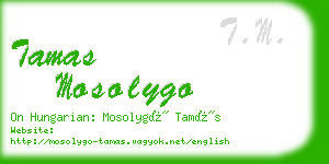 tamas mosolygo business card